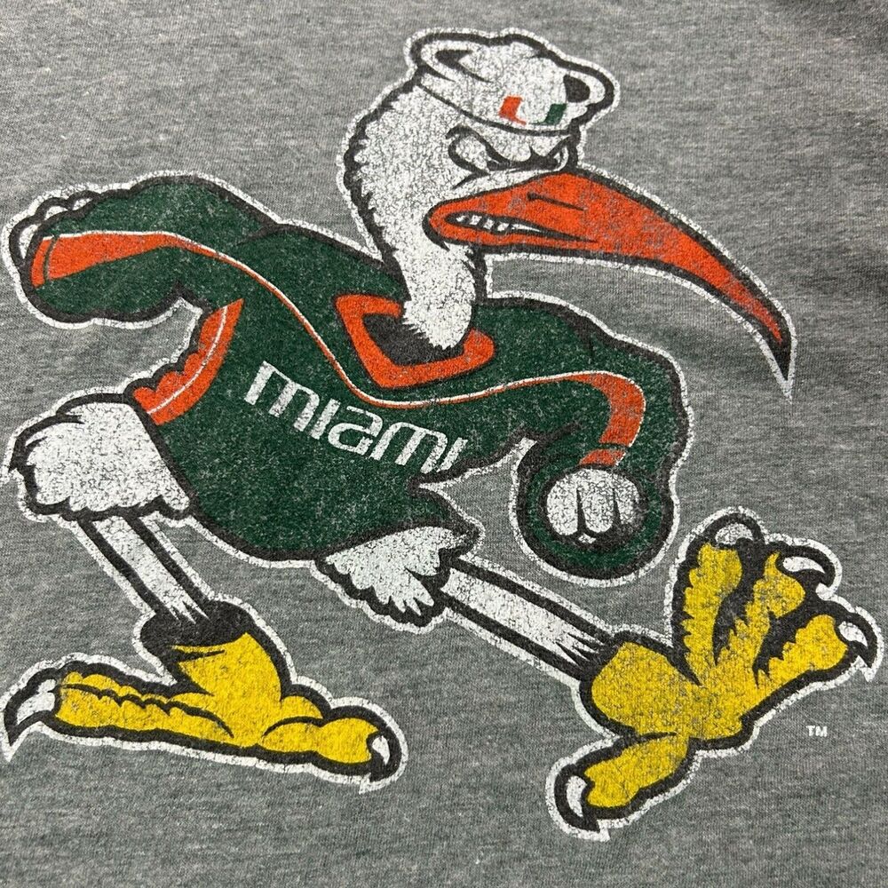 National Collegian Youth T-Shirt Green Miami Hurricanes Graphic XL Sebastian - Picture 3 of 6